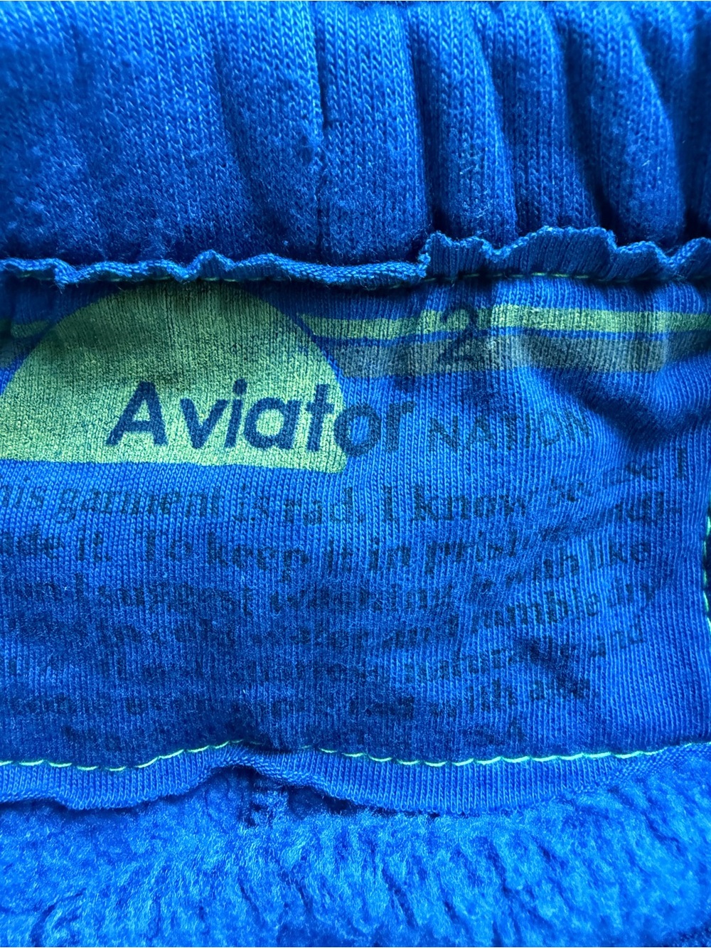 Aviator Nation Royal Blue Kids Hoodie & Sweatpants with Rainbow Stripe kids 2 - Picture 4 of 5